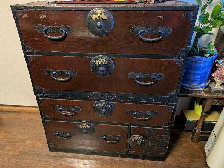 福島二本松　明治時代箪笥（美術品・骨董品）の商品画像 - 査定依頼日：2026年1月19日 - 最高査定価格：5,000円