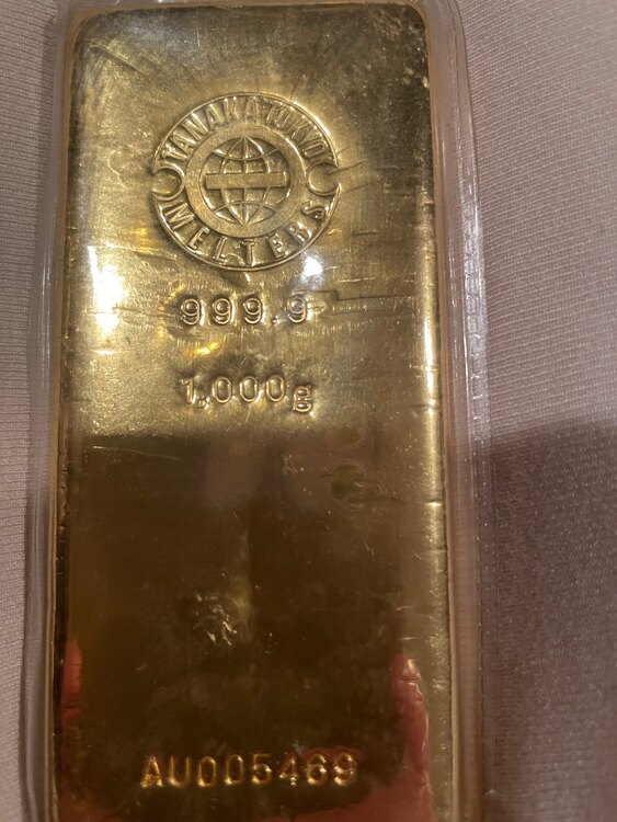 田中貴金属　金1000g（金・貴金属）の商品画像 - 査定依頼日：2025年2月4日 - 最高査定価格：15,377,000円