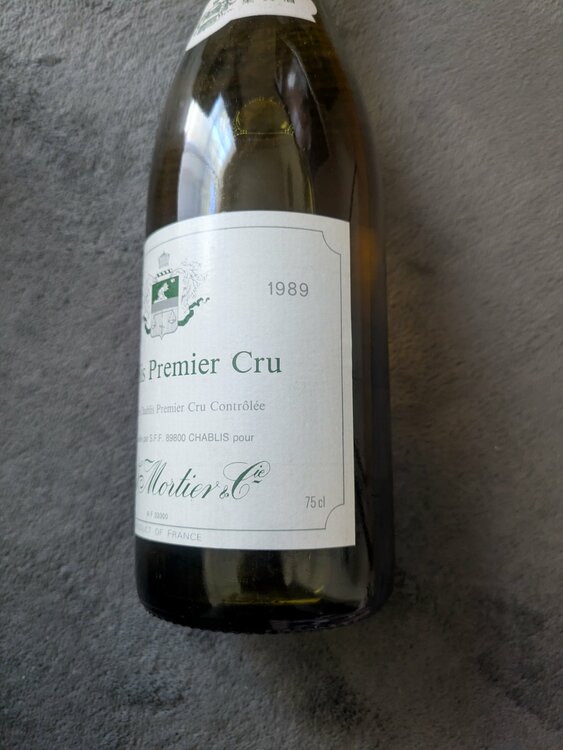 1989年産のシャブリ・プルミエ・クリュ（お酒）の商品画像 - 査定依頼日：2026年3月8日 - 最高査定価格：500円