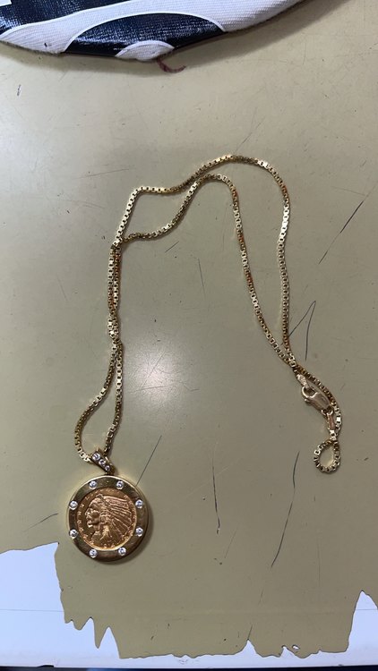 インディアンコインネックレス（金・貴金属）の商品画像 - 査定依頼日：2022年8月21日 - 最高査定価格：150,000円