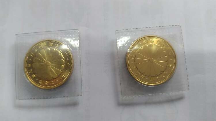 天皇陛下御在位60年記念10万円金貨20g（金・貴金属）の商品画像 - 査定依頼日：2025年3月6日 - 最高査定価格：580,000円