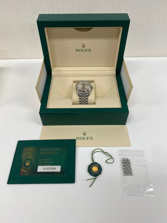 デイトジャスト36 フルーテッドジュビリー（シルバー文字盤）（高級時計）の商品画像 - 査定依頼日：2025年1月20日 - 最高査定価格：1,720,000円