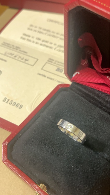 カルティエラブリングホワイトゴールドダイヤ１個（金・貴金属）の商品画像 - 査定依頼日：2026年9月9日 - 最高査定価格：190,000円