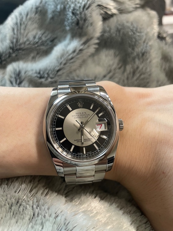 ロレックス デイトジャスト Ref. 116200 ブラックつーとー（高級時計）の商品画像 - 査定依頼日：2025年8月11日 - 最高査定価格：920,000円
