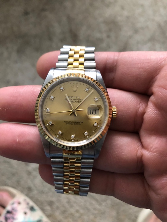 ロレックス デイトジャスト 41mmオイスタースチール&イエローゴールド（高級時計）の商品画像 - 査定依頼日：2025年6月9日 - 最高査定価格：850,000円