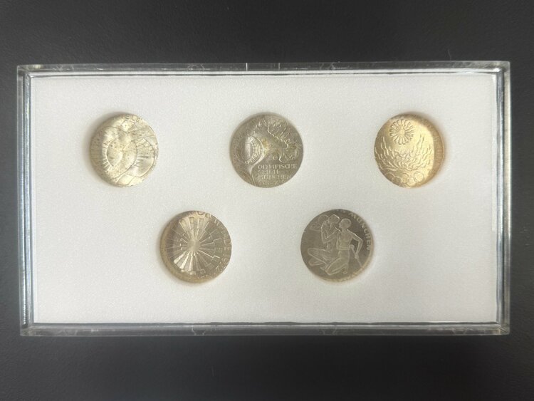 1972ミュンヘンオリンピック記念銀貨　１０マルク５点セット（金・貴金属）の商品画像 - 査定依頼日：2026年5月14日 - 最高査定価格：100,000円