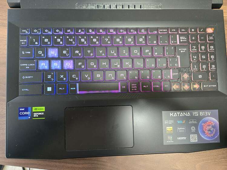 KATANA15-B13VGK-3603JP（PC・タブレット）の商品画像 - 査定依頼日：2025年3月10日 - 最高査定価格：52,200円