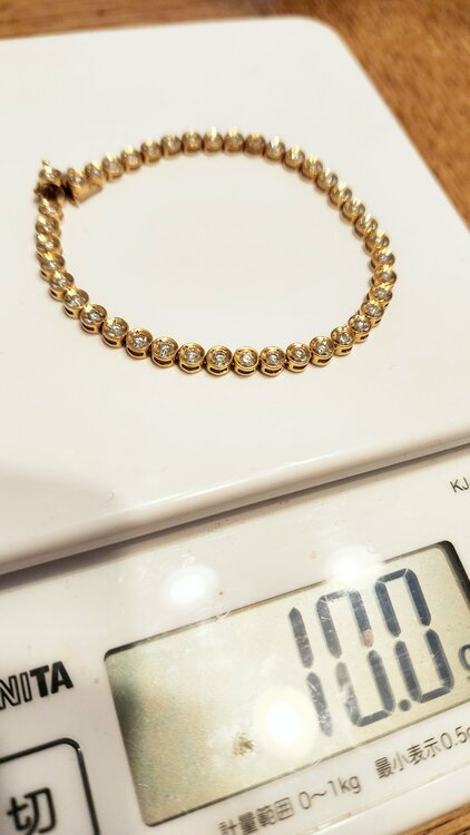 18K×ダイヤモンドテニスブレスレット（宝石）の商品画像 - 査定依頼日：2026年8月1日 - 最高査定価格：175,000円