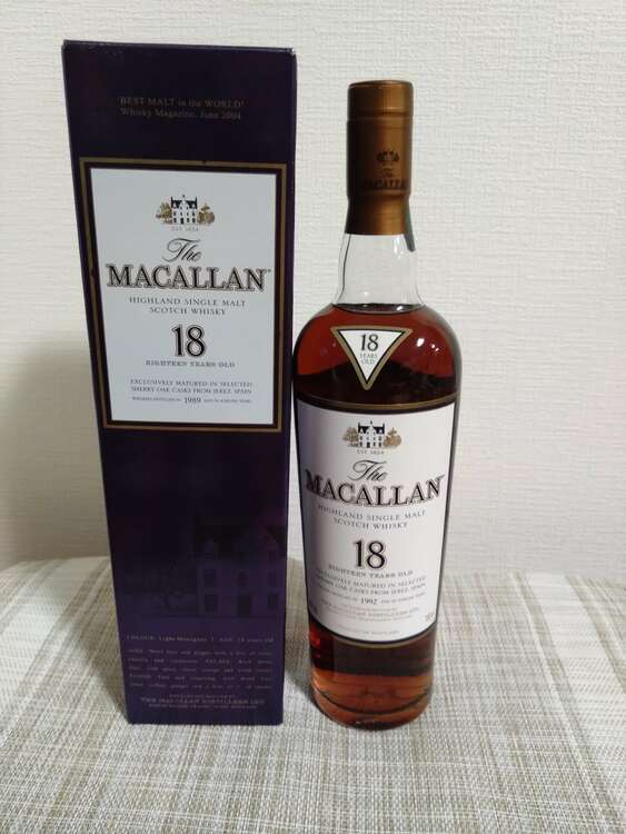 マッカラン18年（お酒）の商品画像 - 査定依頼日：2025年3月22日 - 最高査定価格：95,000円