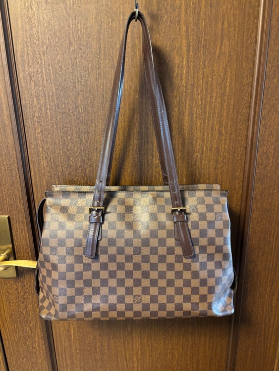 ルイヴィトン LV ダミエ チェルシー エベヌ トート/ショルダー バッグ鍵付き（ブランドバッグ）の商品画像 - 査定依頼日：2026年1月8日 - 最高査定価格：120,000円