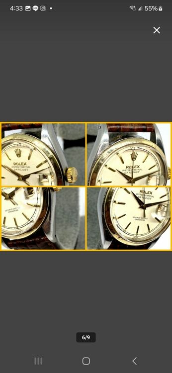 ROLEX ロレックス デイトジャスト 6305 1954年 腕時計 自動巻き（高級時計）の商品画像 - 査定依頼日：2025年6月14日 - 最高査定価格：550,000円