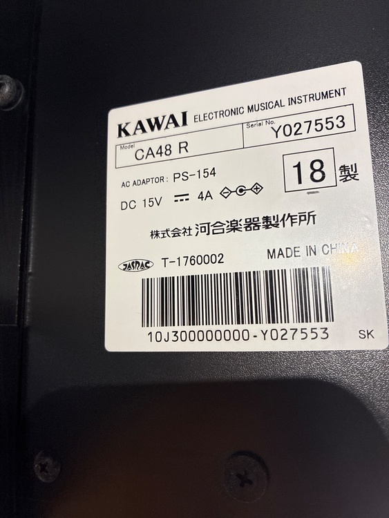 CA48R（ピアノ・楽器・PA機材）の商品画像 - 査定依頼日：2026年8月30日 - 最高査定価格：10,000円