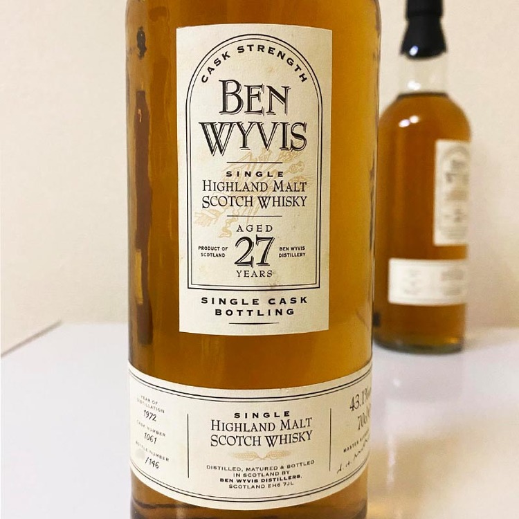 BEN WYVIS 27years ベンウィヴィス 27年 1972 2本セット（お酒）の商品画像 - 査定依頼日：2021年2月24日 - 最高査定価格：280,000円