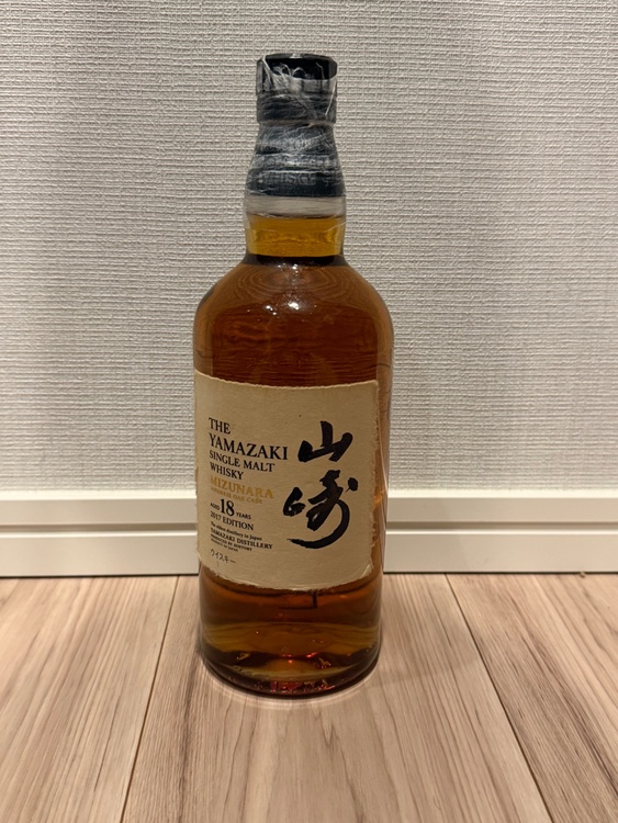 山崎 18年 ミズナラ 2017 エディ（お酒）の商品画像 - 査定依頼日：2026年9月1日 - 最高査定価格：170,000円