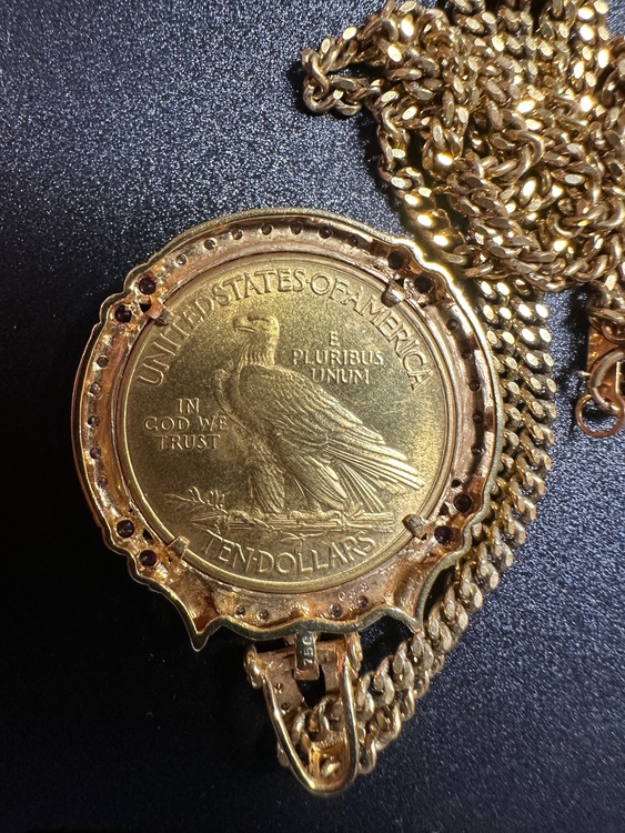 1913年インディアンヘッド 10ドル金貨コインペンダント（金・貴金属）の商品画像 - 査定依頼日：2026年7月19日 - 最高査定価格：1,000,000円