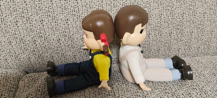 ペコちゃんとポコくんの人形（美術品・骨董品）の商品画像 - 査定依頼日：2026年8月3日 - 最高査定価格：1,000円