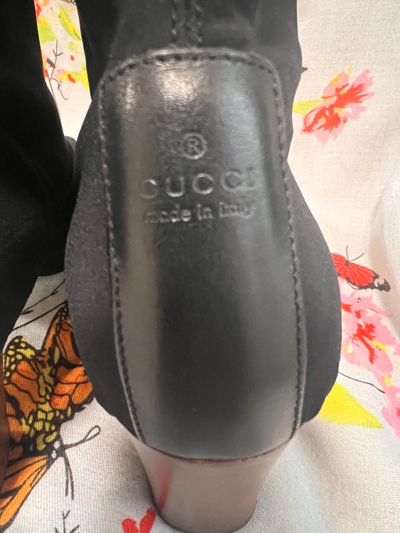 黒 ショート ニット ブーツ ストレッチ チャンキーヒール（古着・ファッション）の商品画像 - 査定依頼日：2026年3月23日 - 最高査定価格：13,000円