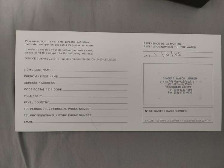 ゼニス エルプリメロ A（高級時計）の商品画像 - 査定依頼日：2025年5月1日 - 最高査定価格：270,000円