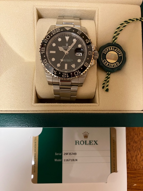 ロレックス GMTマスター 116710l（高級時計）の商品画像 - 査定依頼日：2025年8月25日 - 最高査定価格：1,800,000円