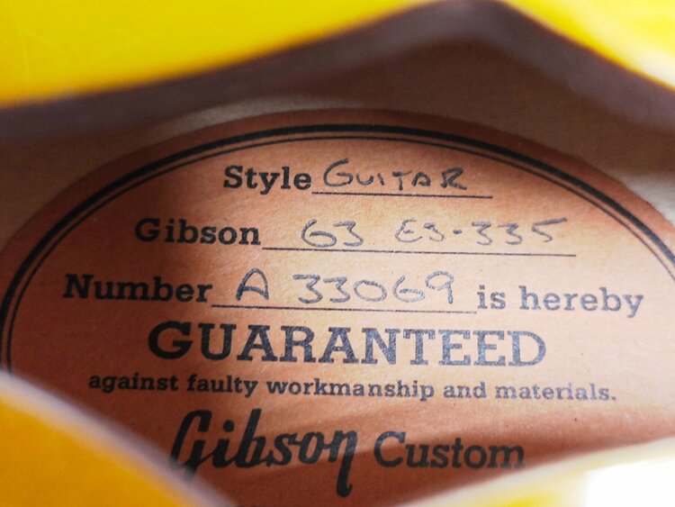 GIBSON CUSTOM SHOP 1963 ES-335 Reissu（ピアノ・楽器・PA機材）の商品画像 - 査定依頼日：2026年5月10日 - 最高査定価格：320,000円