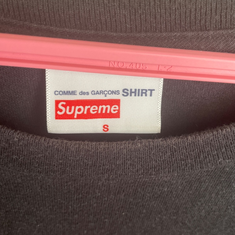 supreme × コムデギャルソン ボックスロゴTシャツ（古着・ファッション）の商品画像 - 査定依頼日：2026年1月7日 - 最高査定価格：5,000円