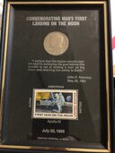 アポロ11号人類月面着陸祈念メダル&切手（切手）の商品画像 - 査定依頼日：2025年1月4日 - 最高査定価格：1,500円