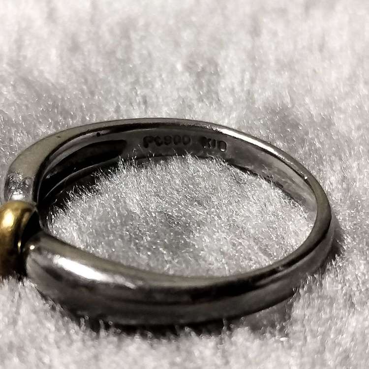 pt900 k18 0.06Cダイヤ　リング（金・貴金属）の商品画像 - 査定依頼日：2023年4月2日 - 最高査定価格：20,000円