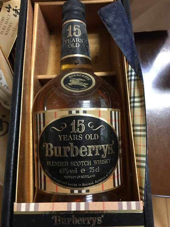 Burberrys15years old（お酒）の商品画像 - 査定依頼日：2021年5月2日 - 最高査定価格：5,000円