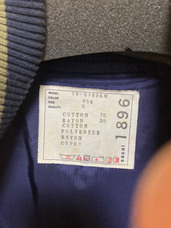 sacai x dr.woo 19ss スーベニアジャケット（古着・ファッション）の商品画像 - 査定依頼日：2026年3月29日 - 最高査定価格：45,000円