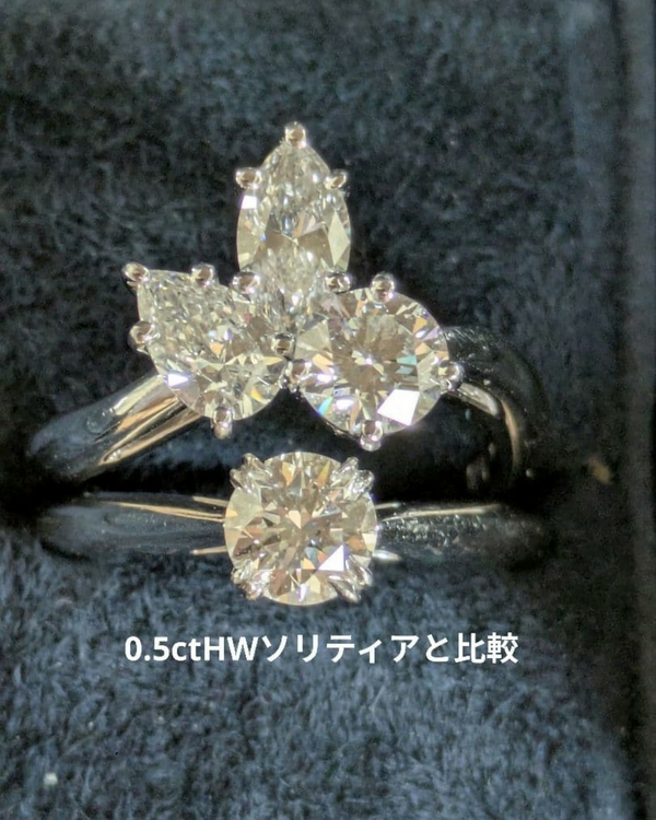 ハリーウィンストン　スリーストーンクラスター（宝石）の商品画像 - 査定依頼日：2026年1月27日 - 最高査定価格：900,000円