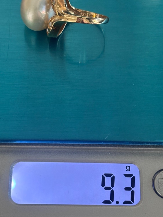 南洋真珠（ゴールデン）ダイヤK18リング（宝石）の商品画像 - 査定依頼日：2025年12月1日 - 最高査定価格：110,000円