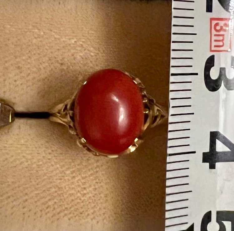k18 指輪   リング　赤珊瑚（金・貴金属）の商品画像 - 査定依頼日：2023年2月27日 - 最高査定価格：10,000円