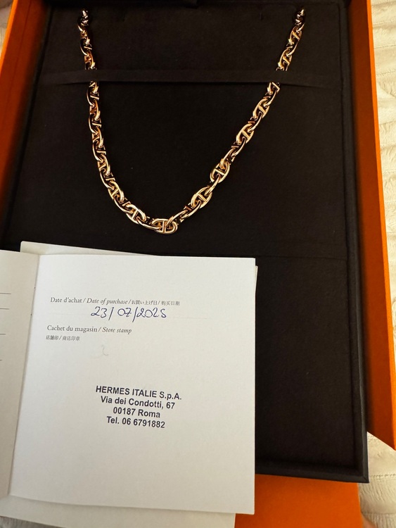 エルメス　シェーヌダンクルネックレス　PM 38コマ ローズゴールド（金・貴金属）の商品画像 - 査定依頼日：2025年7月30日 - 最高査定価格：3,300,000円