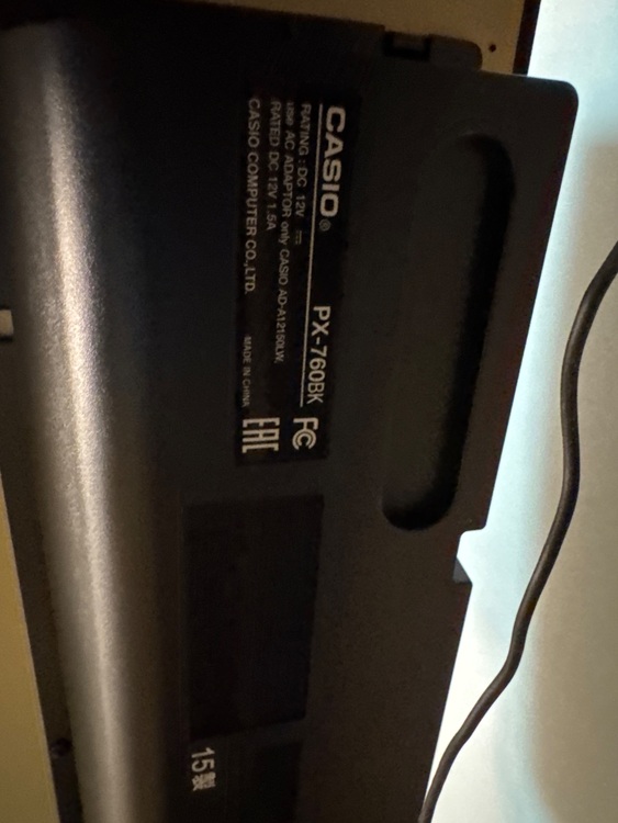 CASIO PX-760BK（ピアノ・楽器・PA機材）の商品画像 - 査定依頼日：2025年10月9日 - 最高査定価格：100,000円