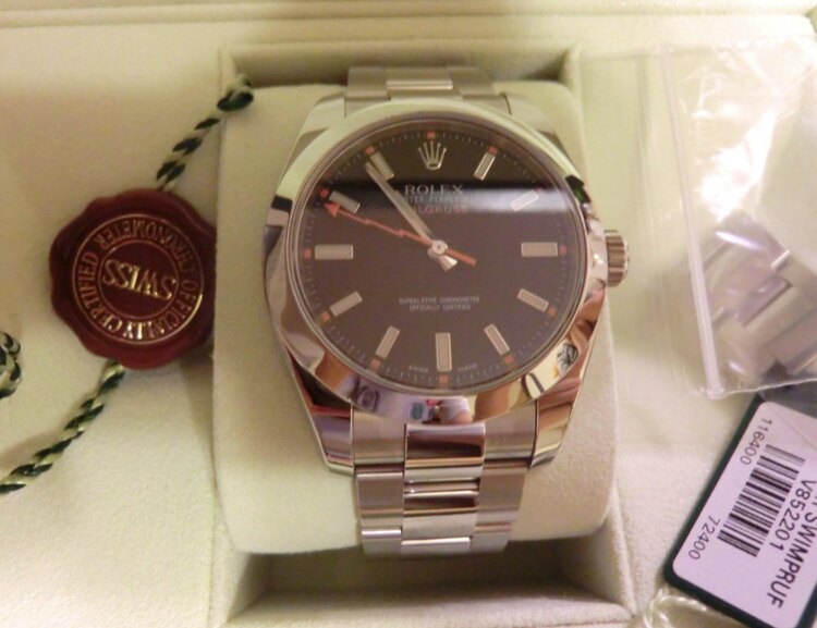 ロレックス ミルガウス 116400 ぶらっl（高級時計）の商品画像 - 査定依頼日：2025年4月17日 - 最高査定価格：1,150,000円