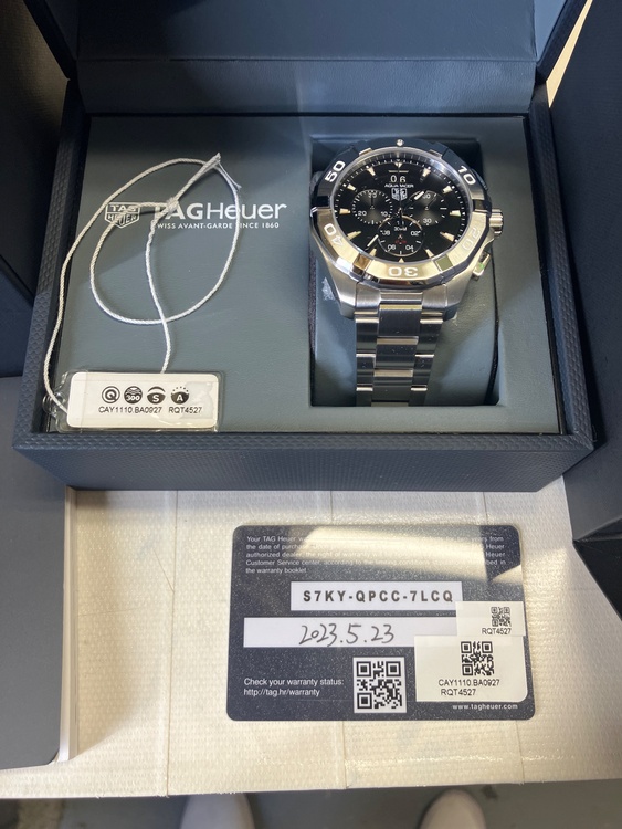 タグホイヤー アクアレーサー CAY111（高級時計）の商品画像 - 査定依頼日：2026年1月6日 - 最高査定価格：140,000円