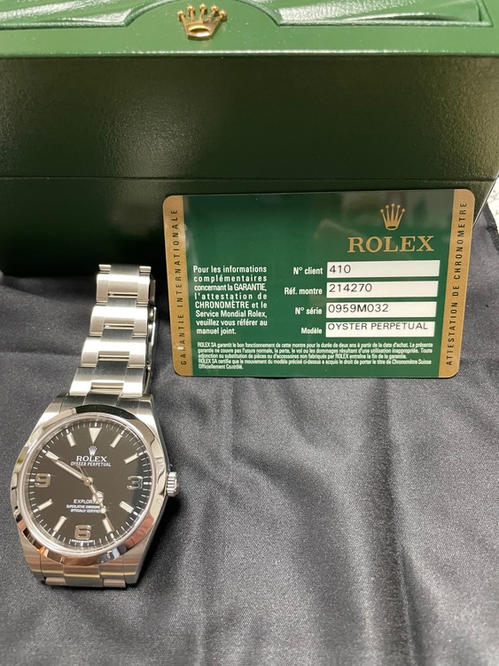 ロレックス エクスプローラー 21427（高級時計）の商品画像 - 査定依頼日：2025年11月21日 - 最高査定価格：1,100,000円