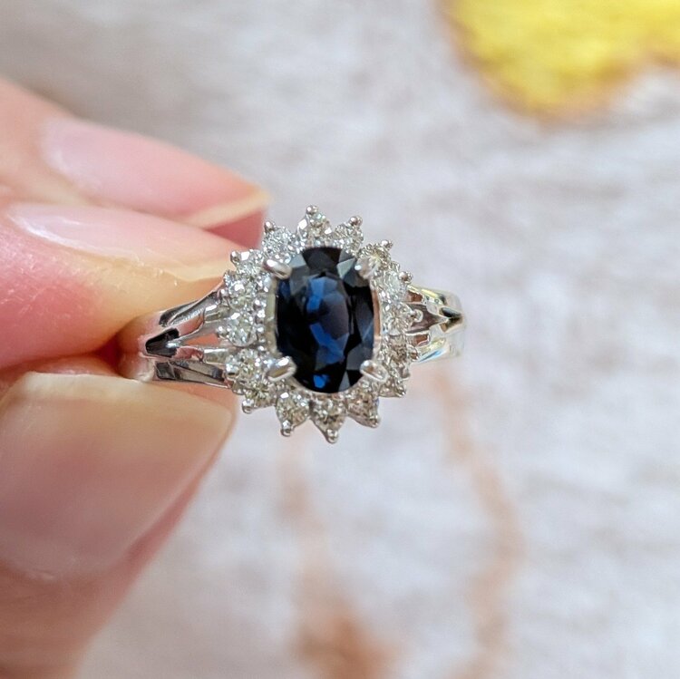 サファイヤダイヤリング（金・貴金属）の商品画像 - 査定依頼日：2026年1月15日 - 最高査定価格：130,000円