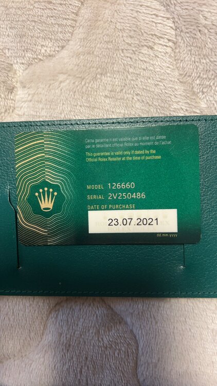 ロレックス シードゥエラー 126660（高級時計）の商品画像 - 査定依頼日：2025年1月8日 - 最高査定価格：1,900,000円