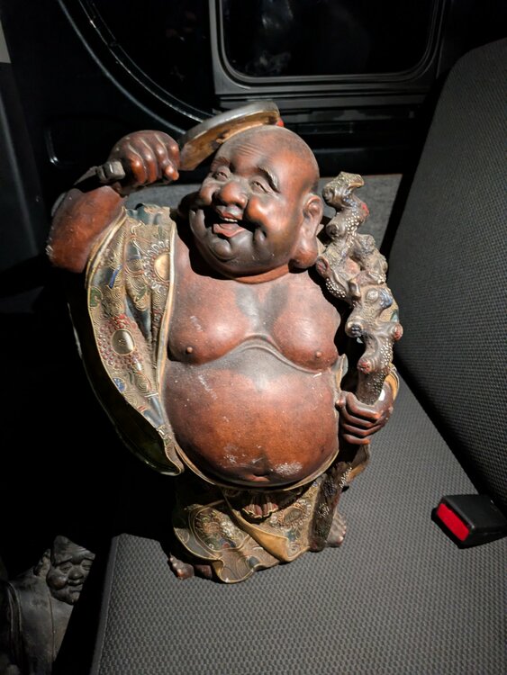 九谷焼布袋様置物2点（美術品・骨董品）の商品画像 - 査定依頼日：2026年8月23日 - 最高査定価格：100,000円