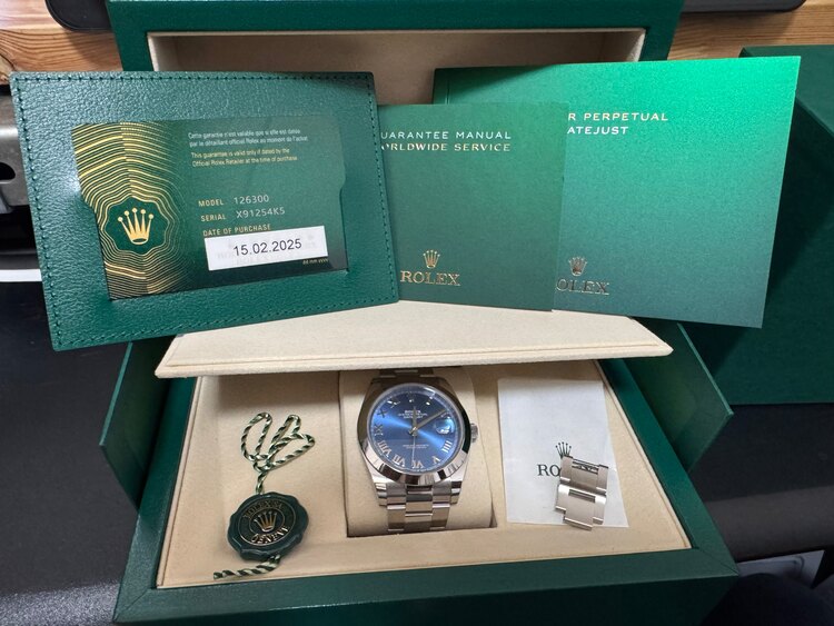 ロレックス デイトジャスト 126300（高級時計）の商品画像 - 査定依頼日：2025年2月16日 - 最高査定価格：1,450,000円