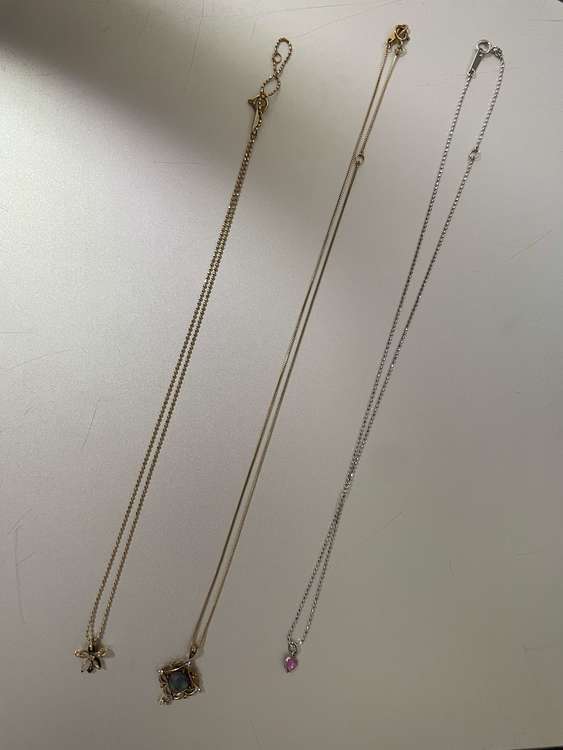 K10のネックレス3点、K18のネックレス1点（金・貴金属）の商品画像 - 査定依頼日：2023年8月30日 - 最高査定価格：45,000円