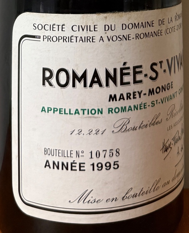 DRC ロマネサンヴィヴァン　1995（お酒）の商品画像 - 査定依頼日：2026年2月13日 - 最高査定価格：300,000円