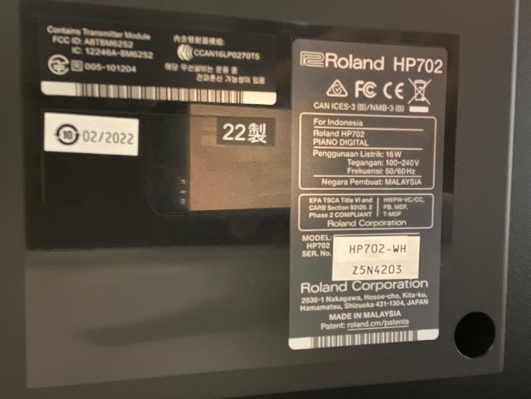hp702（ピアノ・楽器・PA機材）の商品画像 - 査定依頼日：2026年5月16日 - 最高査定価格：10,000円