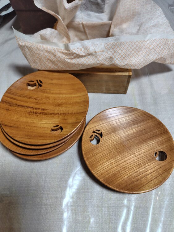 宗広作 欅製皿5枚（食器）の商品画像 - 査定依頼日：2026年3月12日 - 最高査定価格：2,000円