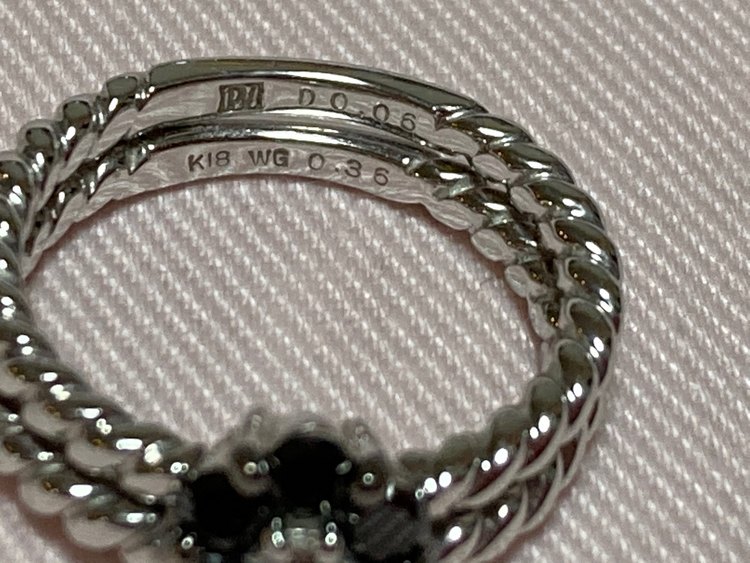 ポンテベッキオ　ブラックダイヤリング（宝石）の商品画像 - 査定依頼日：2022年9月30日 - 最高査定価格：25,000円