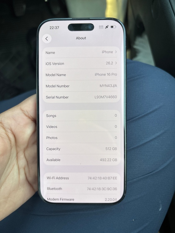 iPhone 16 Pro 512GB SIM-free（スマホ）の商品画像 - 査定依頼日：2026年1月19日 - 最高査定価格：122,000円