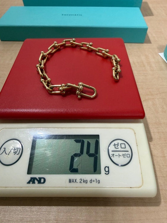 Tiffany 18K ハードウェア　ミディアムリンク　Lサイズ（金・貴金属）の商品画像 - 査定依頼日：2026年10月8日 - 最高査定価格：1,000,000円
