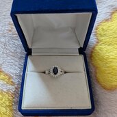 サファイヤダイヤリング（Pt900）の商品画像 - 中古 - 査定完了日：2026.01.15 - 最高査定価格：130,000円