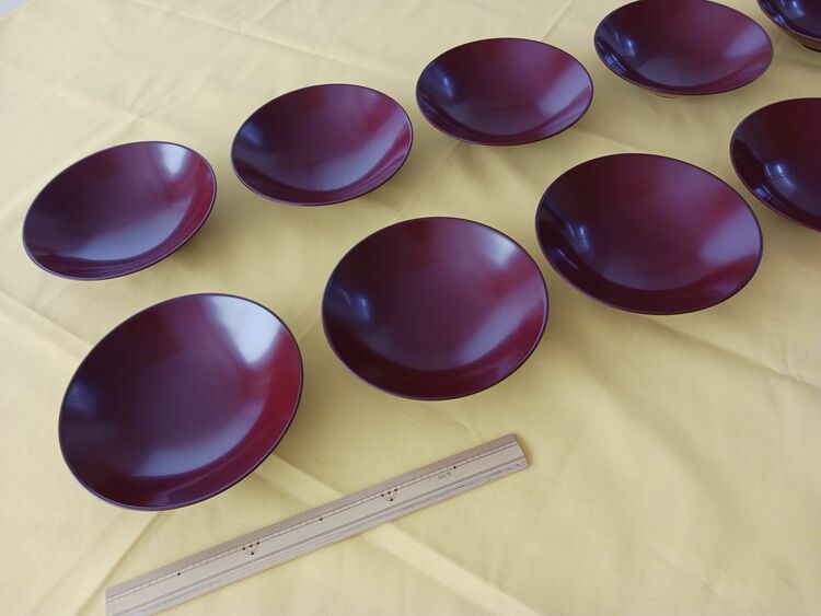 【越前漆器】輪花取り皿６寸　天然木 10枚組　（食器）の商品画像 - 査定依頼日：2025年8月21日 - 最高査定価格：2,000円